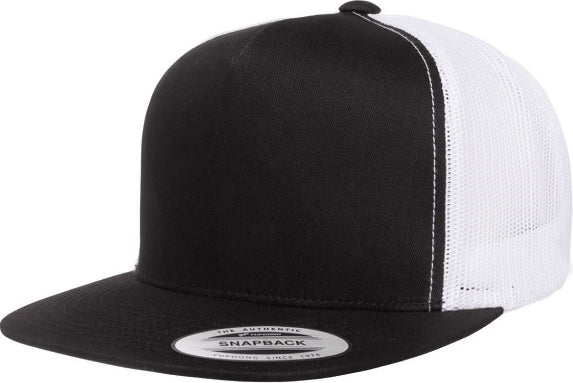 Black-White Yupoong Classic Universal Trucker Hat