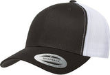 Black White Yupoong Classic Retro Trucker Hat