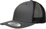 Charcoal Black Yupoong Classic Retro Trucker Hat