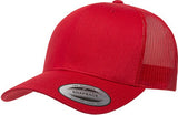 Red Yupoong Classic Retro Trucker Hat
