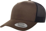 Brown Black Yupoong Classic Retro Trucker Hat